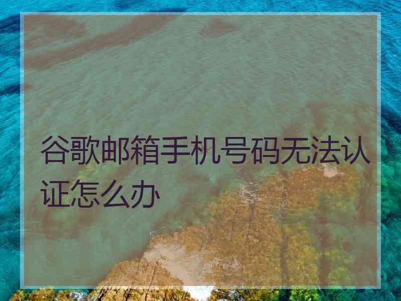 谷歌邮箱手机号码无法认证怎么办