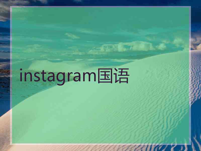 instagram国语