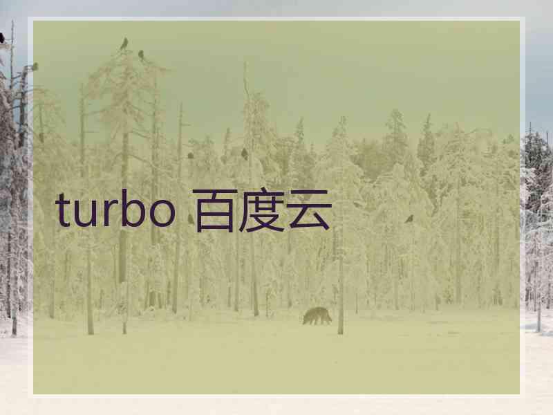 turbo 百度云