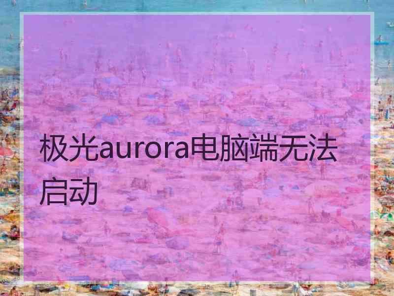 极光aurora电脑端无法启动