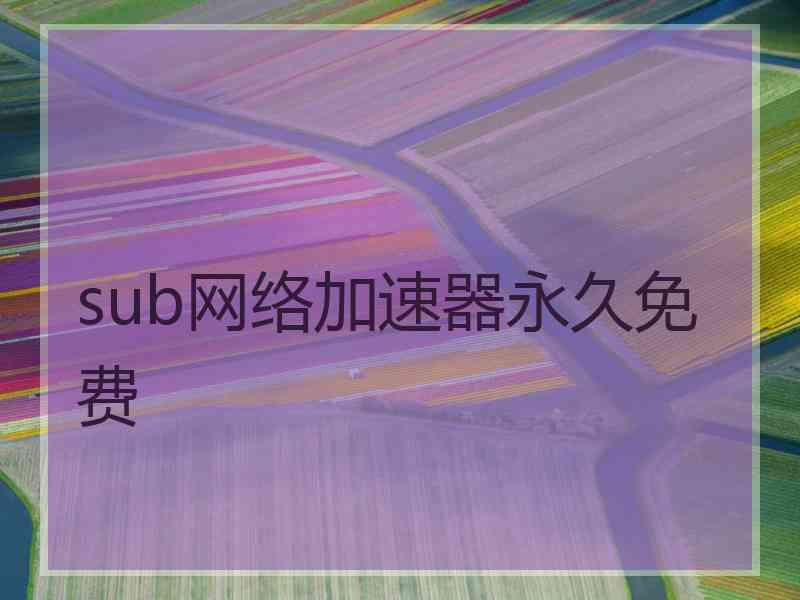 sub网络加速器永久免费