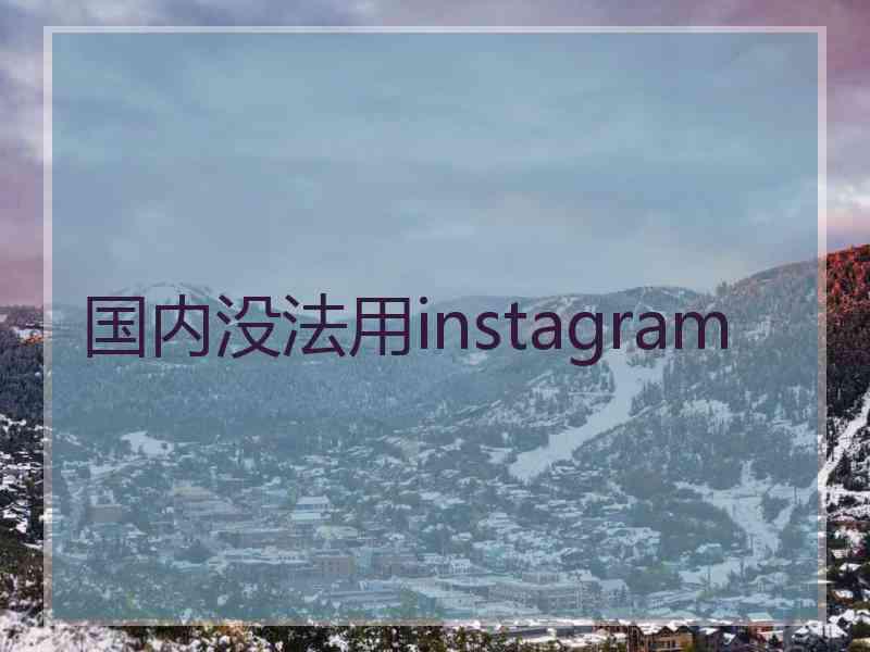 国内没法用instagram