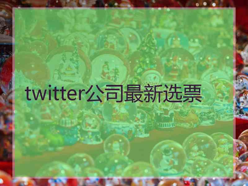 twitter公司最新选票