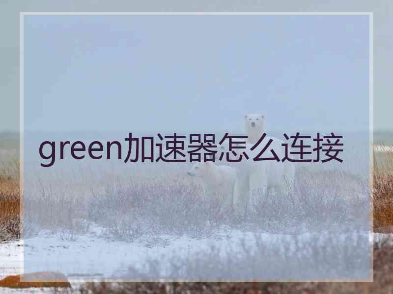 green加速器怎么连接