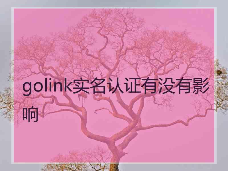 golink实名认证有没有影响