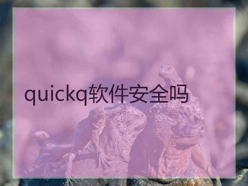 quickq软件安全吗