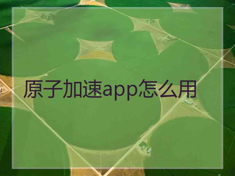 原子加速app怎么用