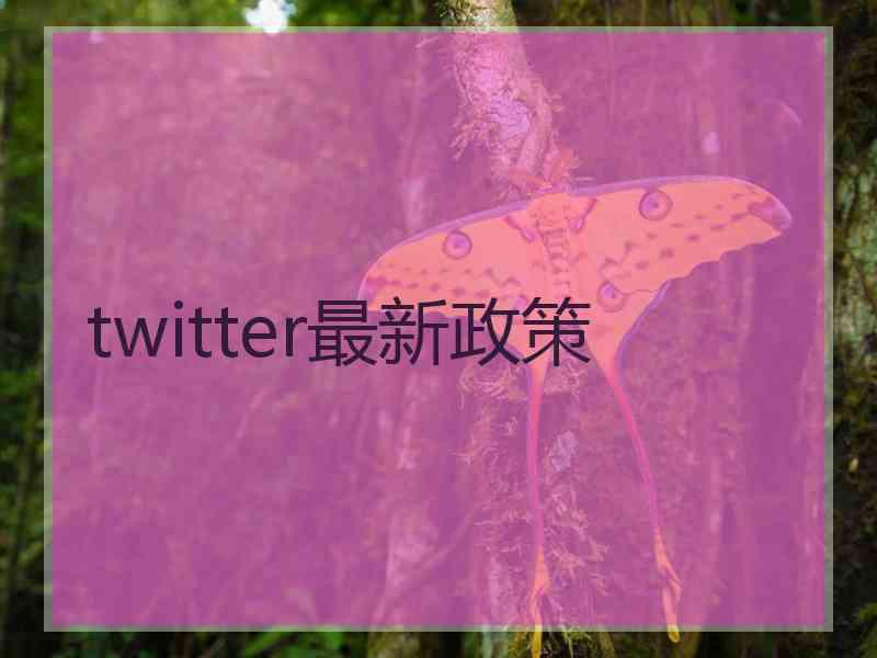 twitter最新政策