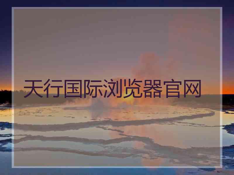 天行国际浏览器官网