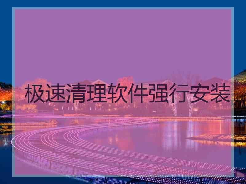 极速清理软件强行安装