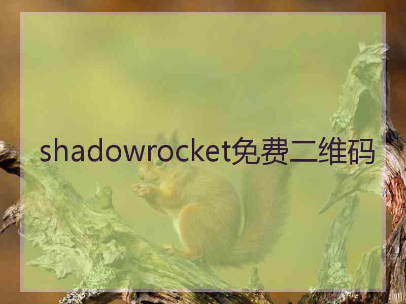 shadowrocket免费二维码