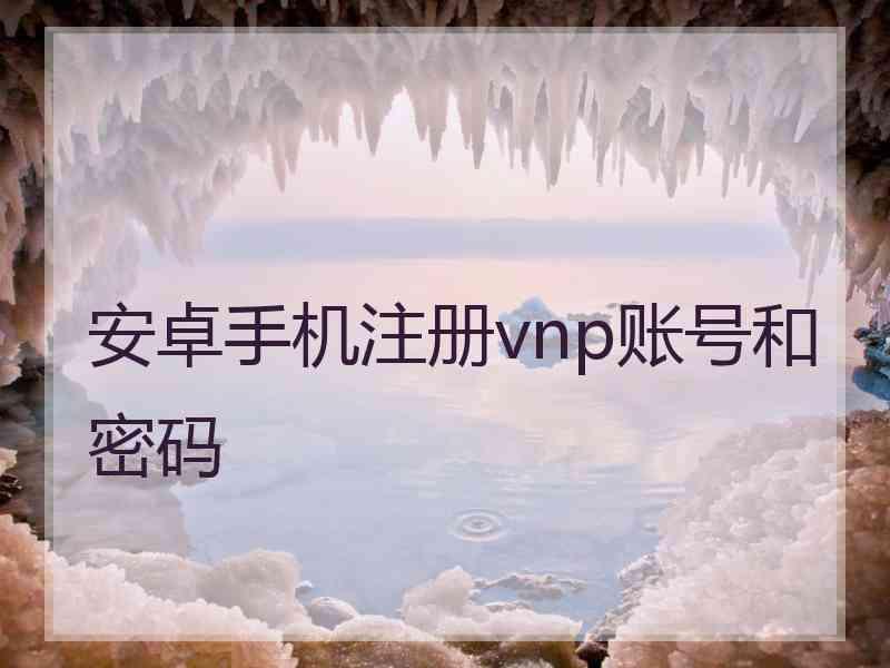 安卓手机注册vnp账号和密码