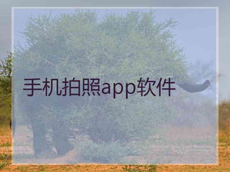 手机拍照app软件