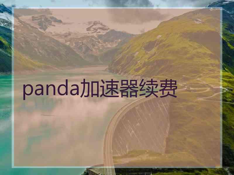 panda加速器续费