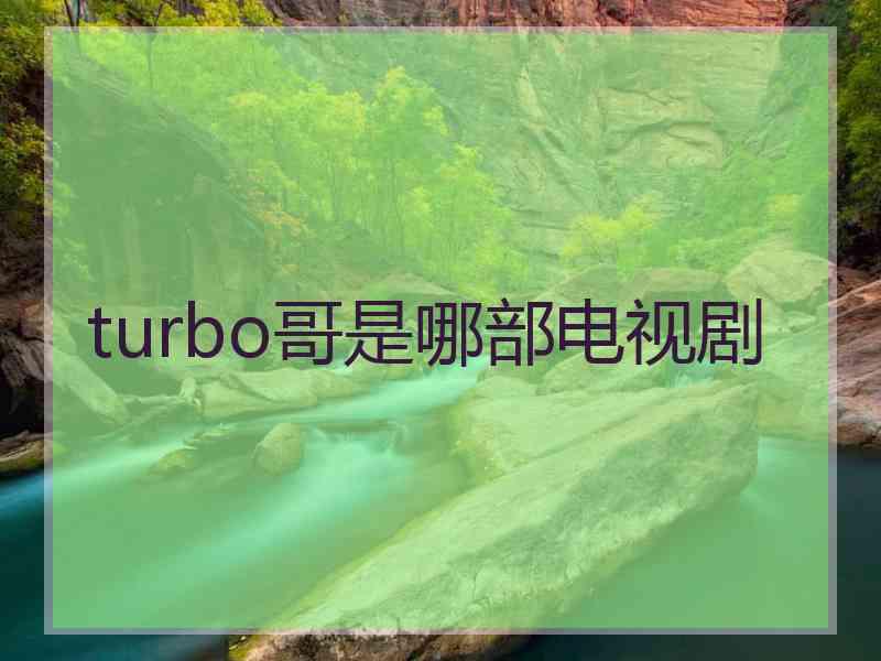 turbo哥是哪部电视剧