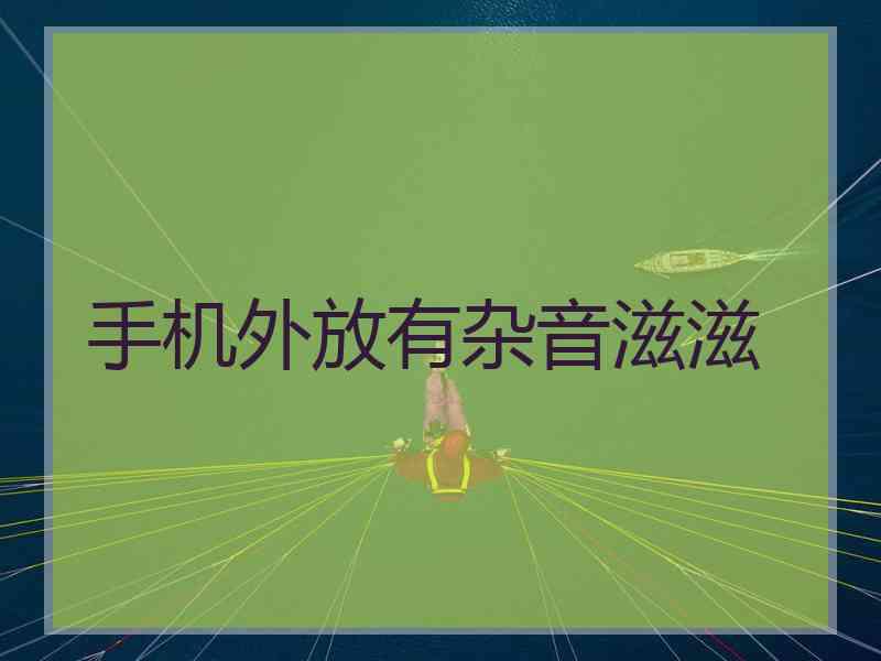 手机外放有杂音滋滋