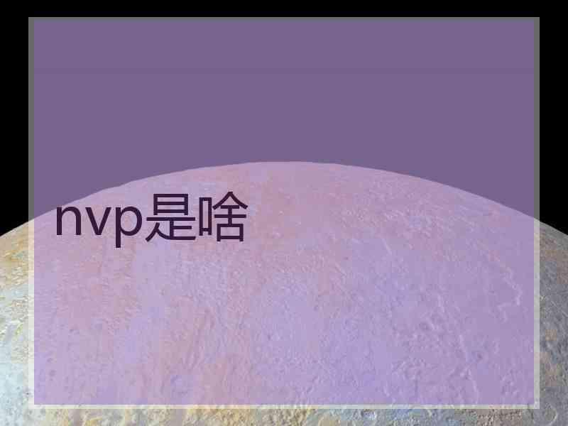 nvp是啥