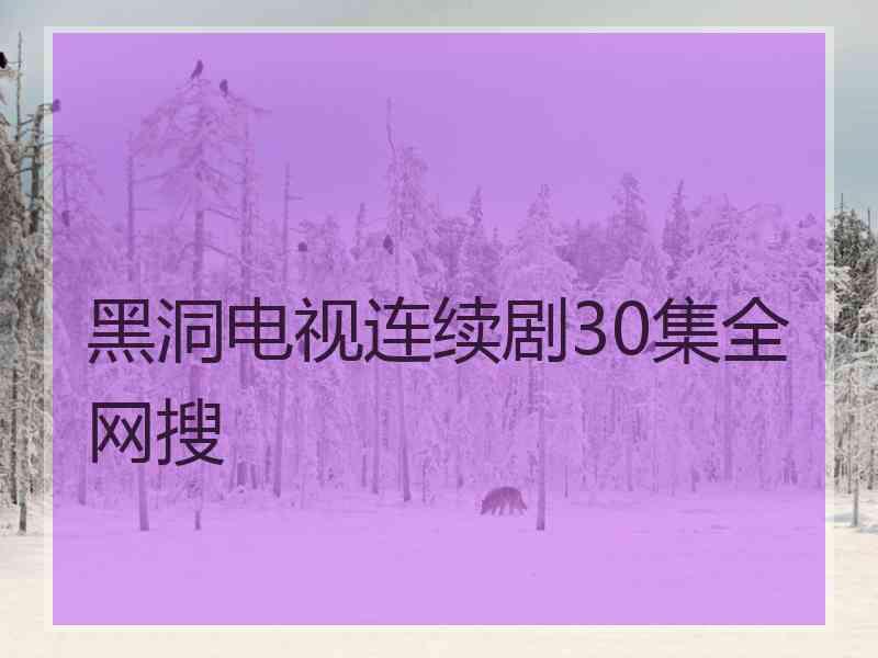 黑洞电视连续剧30集全网搜