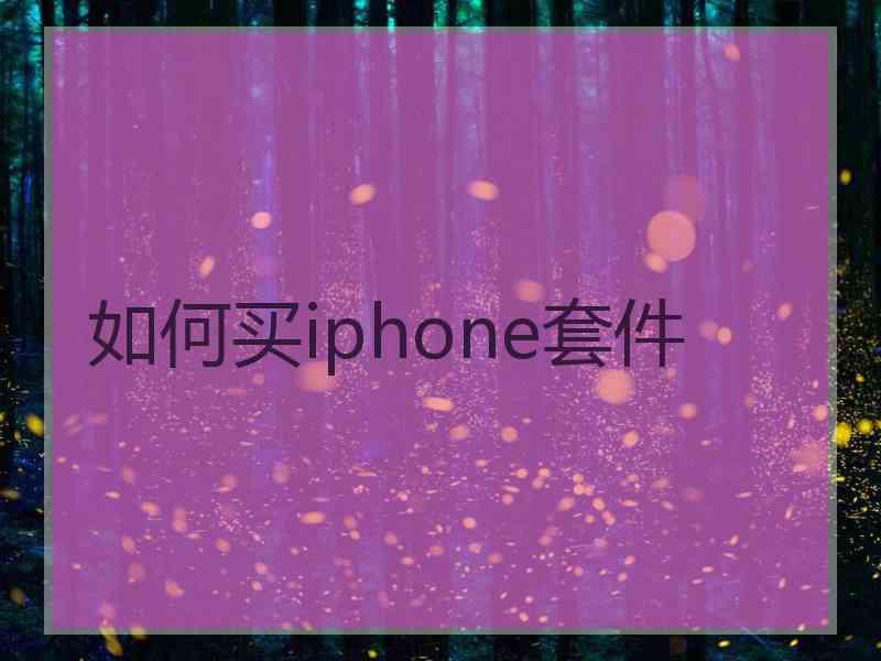 如何买iphone套件