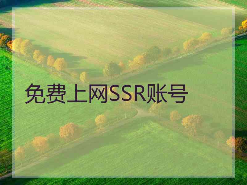 免费上网SSR账号