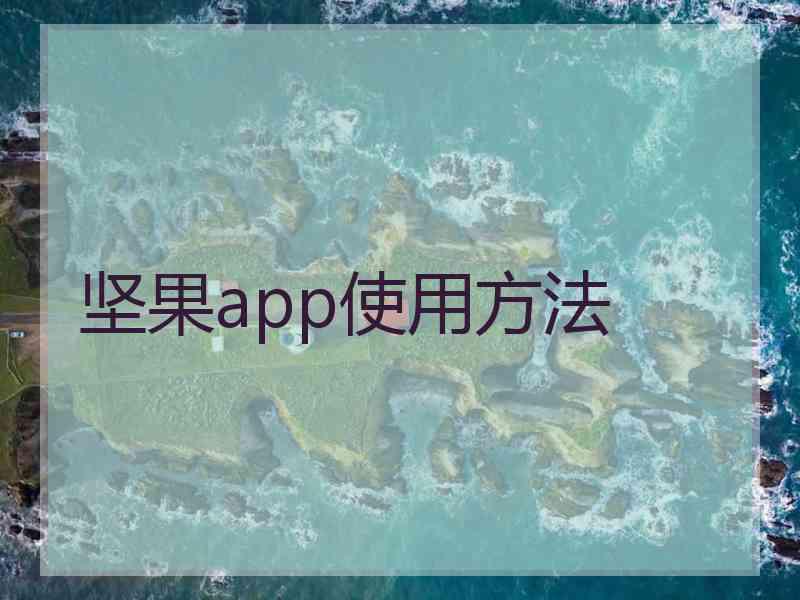 坚果app使用方法