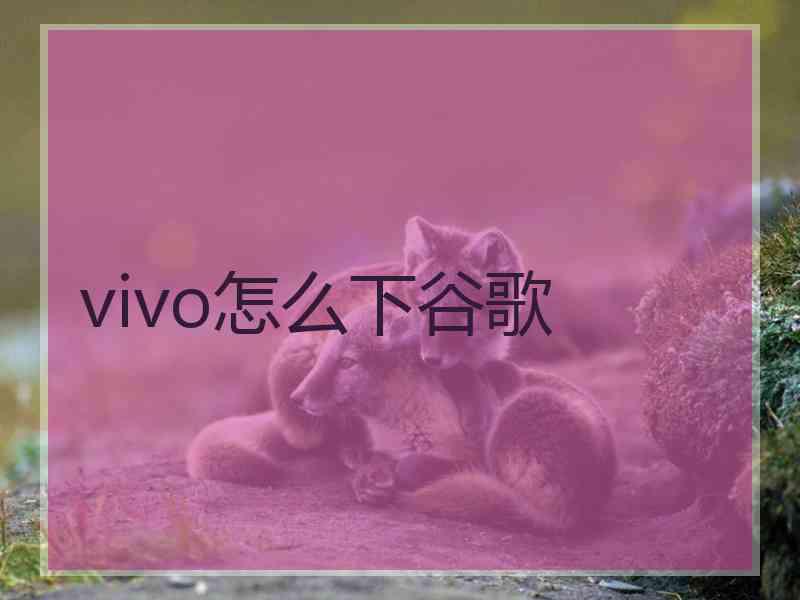 vivo怎么下谷歌