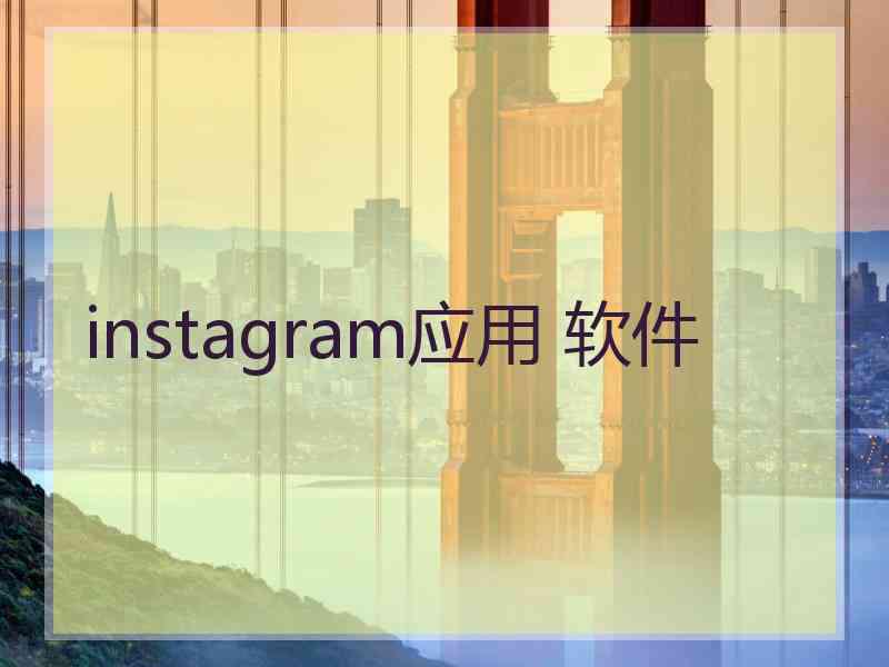 instagram应用 软件