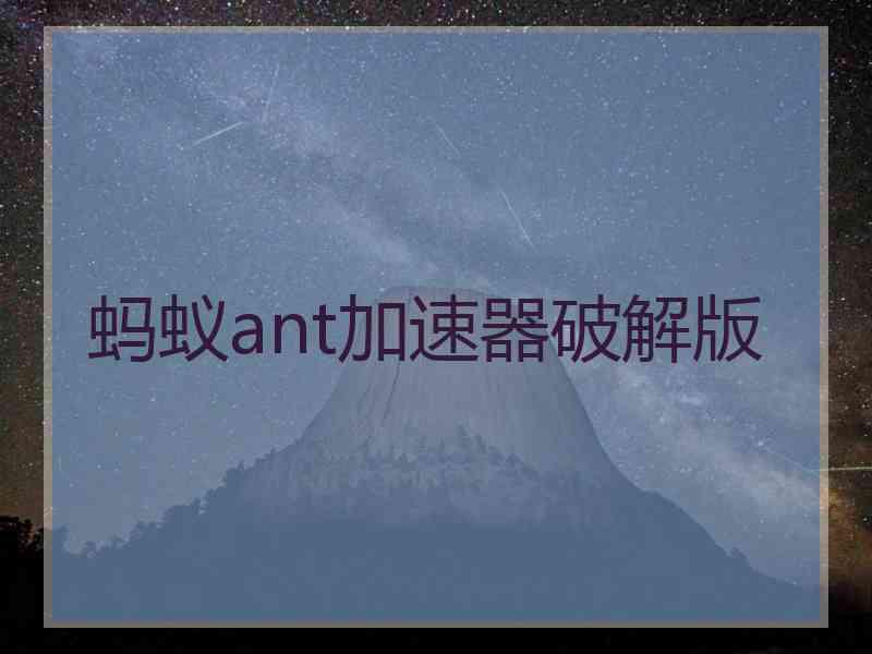 蚂蚁ant加速器破解版