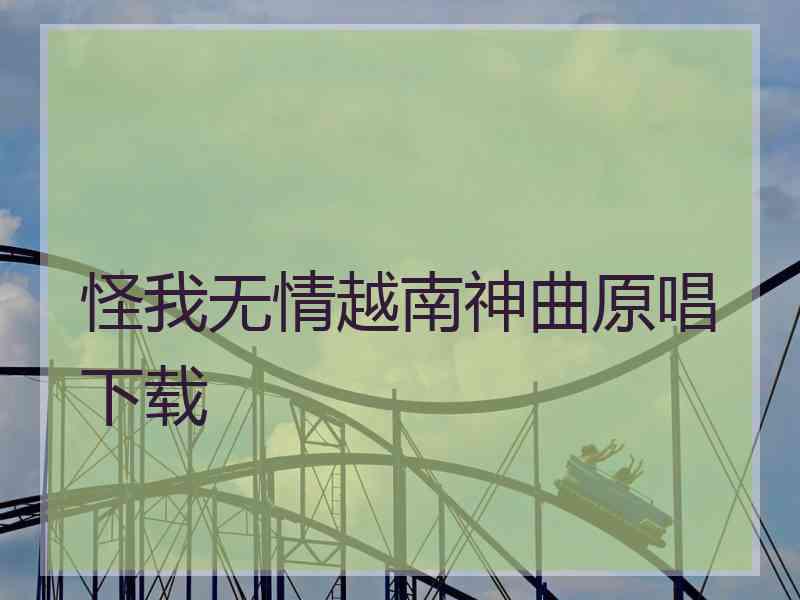 怪我无情越南神曲原唱下载