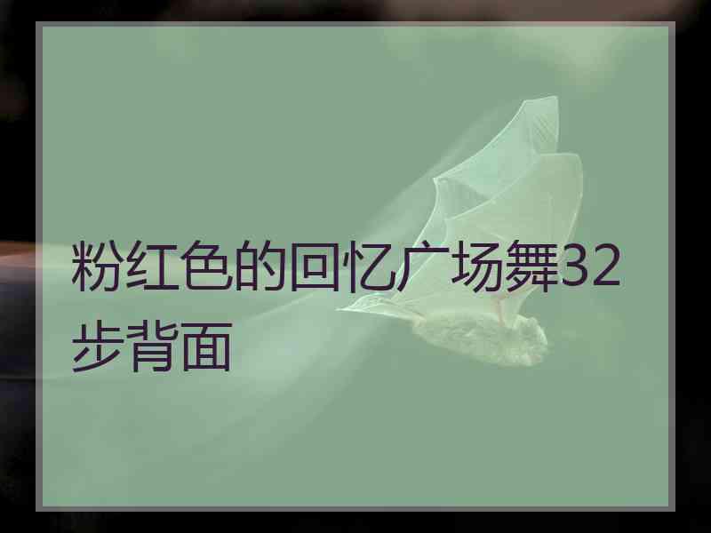 粉红色的回忆广场舞32步背面