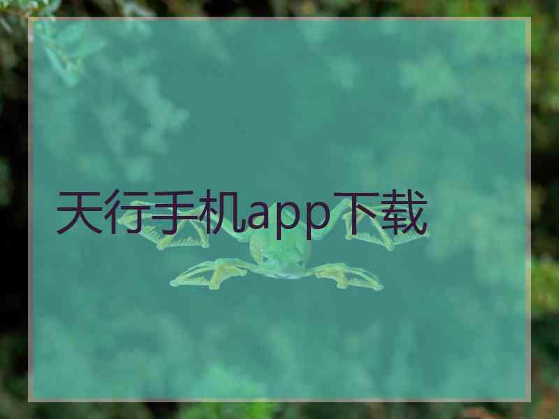 天行手机app下载