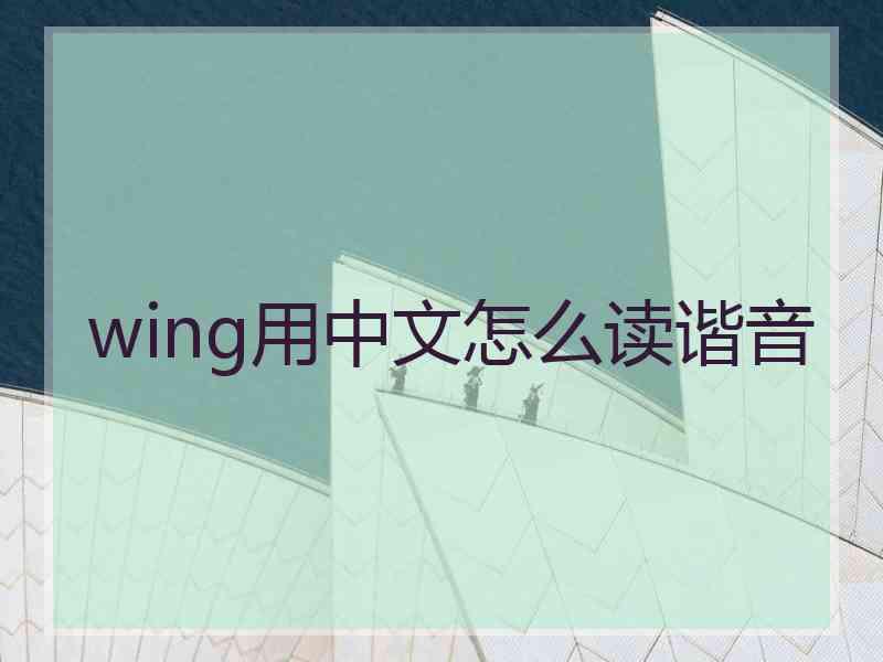 wing用中文怎么读谐音