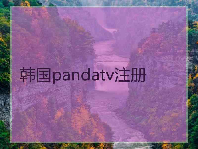 韩国pandatv注册