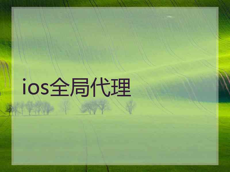 ios全局代理