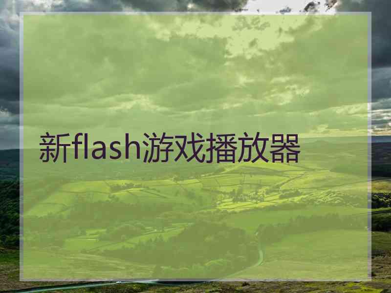 新flash游戏播放器