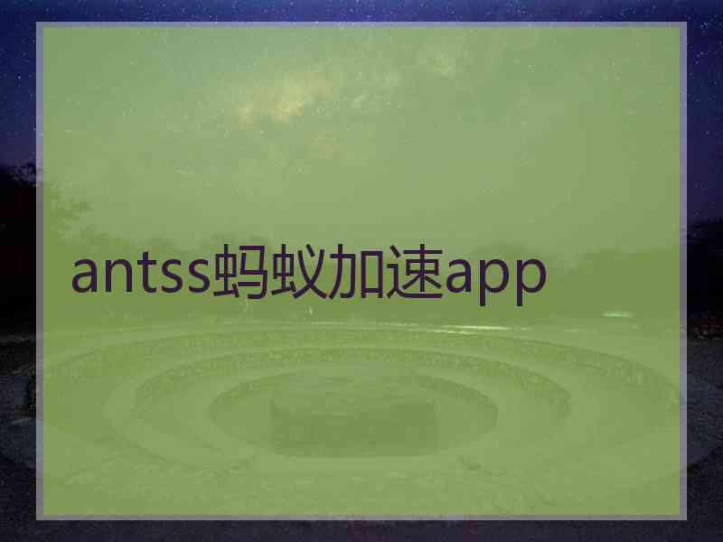 antss蚂蚁加速app