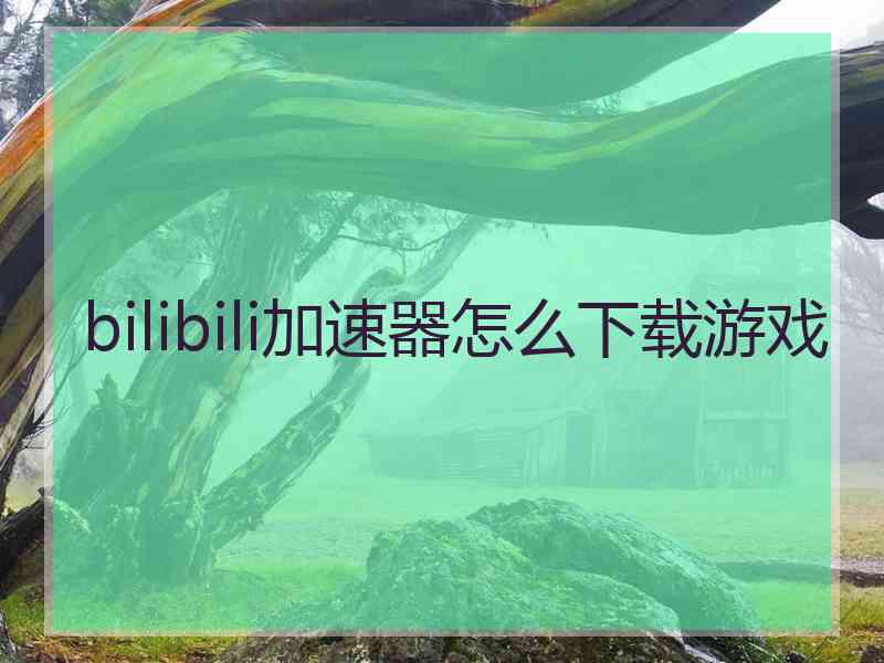 bilibili加速器怎么下载游戏