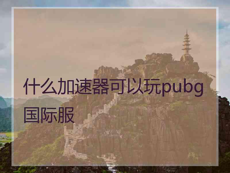 什么加速器可以玩pubg国际服