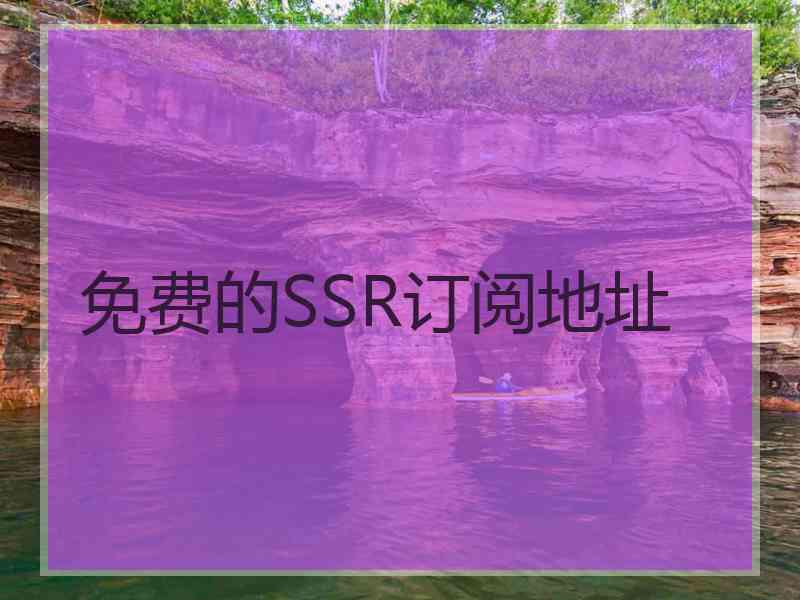 免费的SSR订阅地址