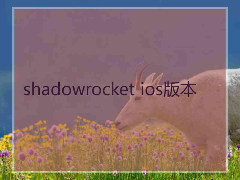 shadowrocket ios版本