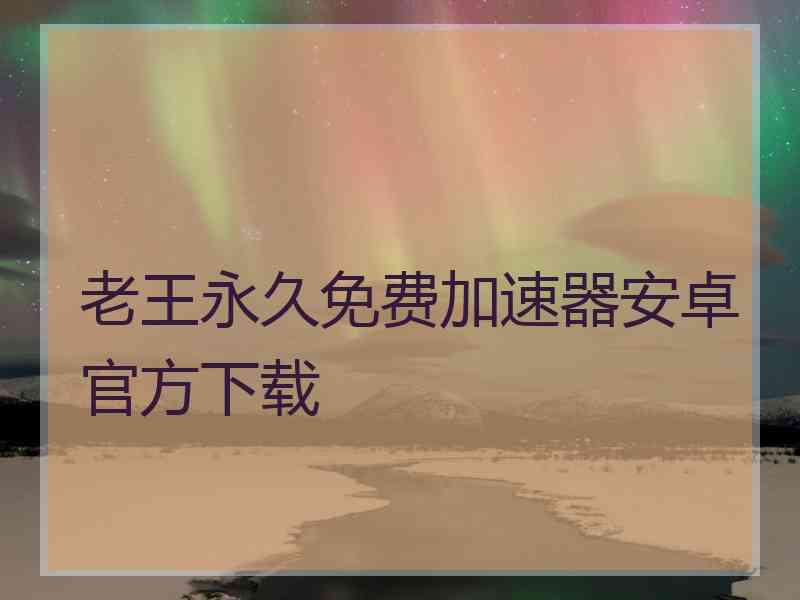 老王永久免费加速器安卓官方下载