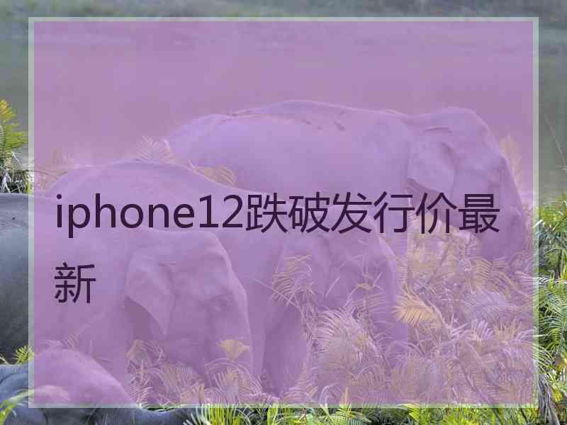 iphone12跌破发行价最新