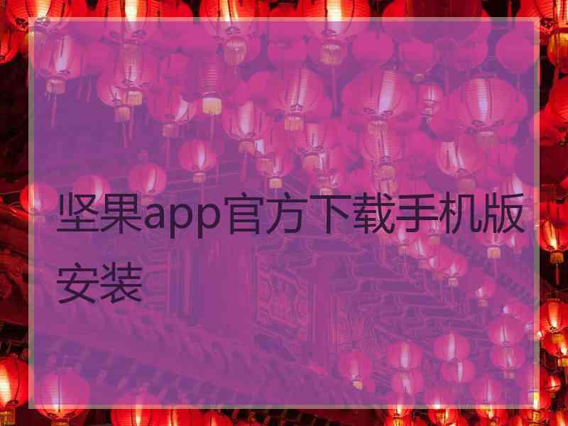 坚果app官方下载手机版安装