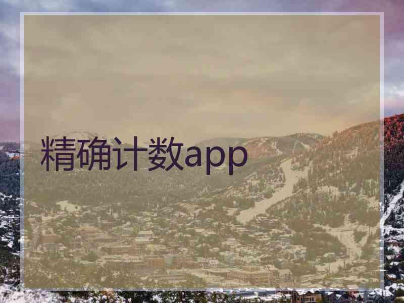 精确计数app