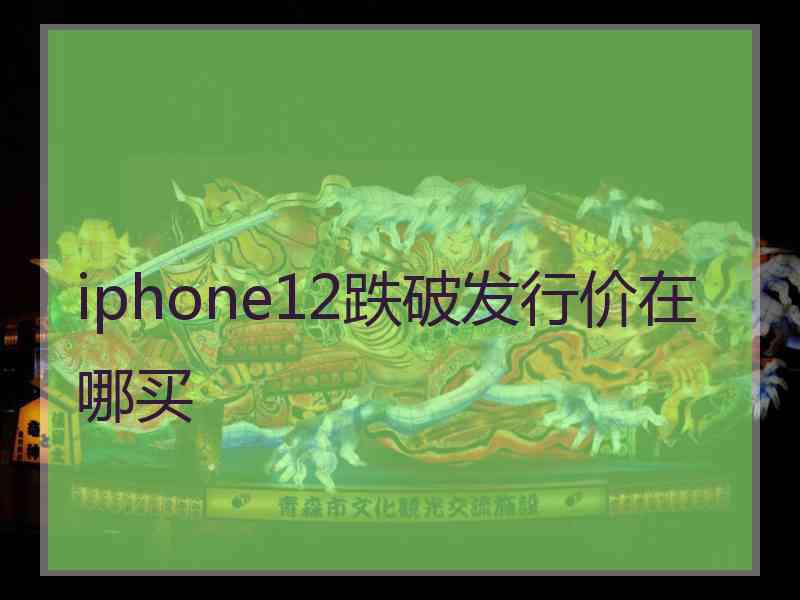 iphone12跌破发行价在哪买