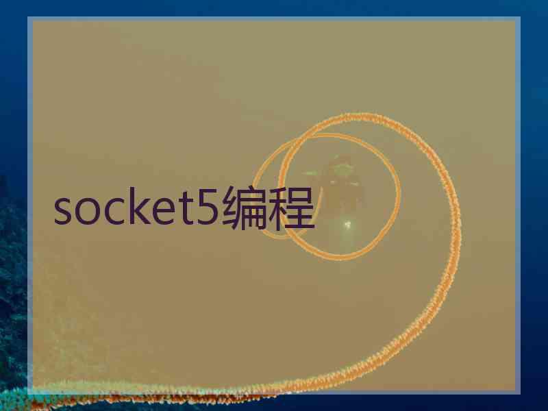 socket5编程