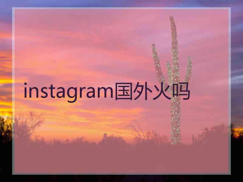 instagram国外火吗